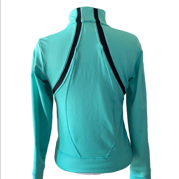 Nike crop jacket, L/S, zip front, fitted, detail green, black, white XS Vintage - Picture 3 of 8